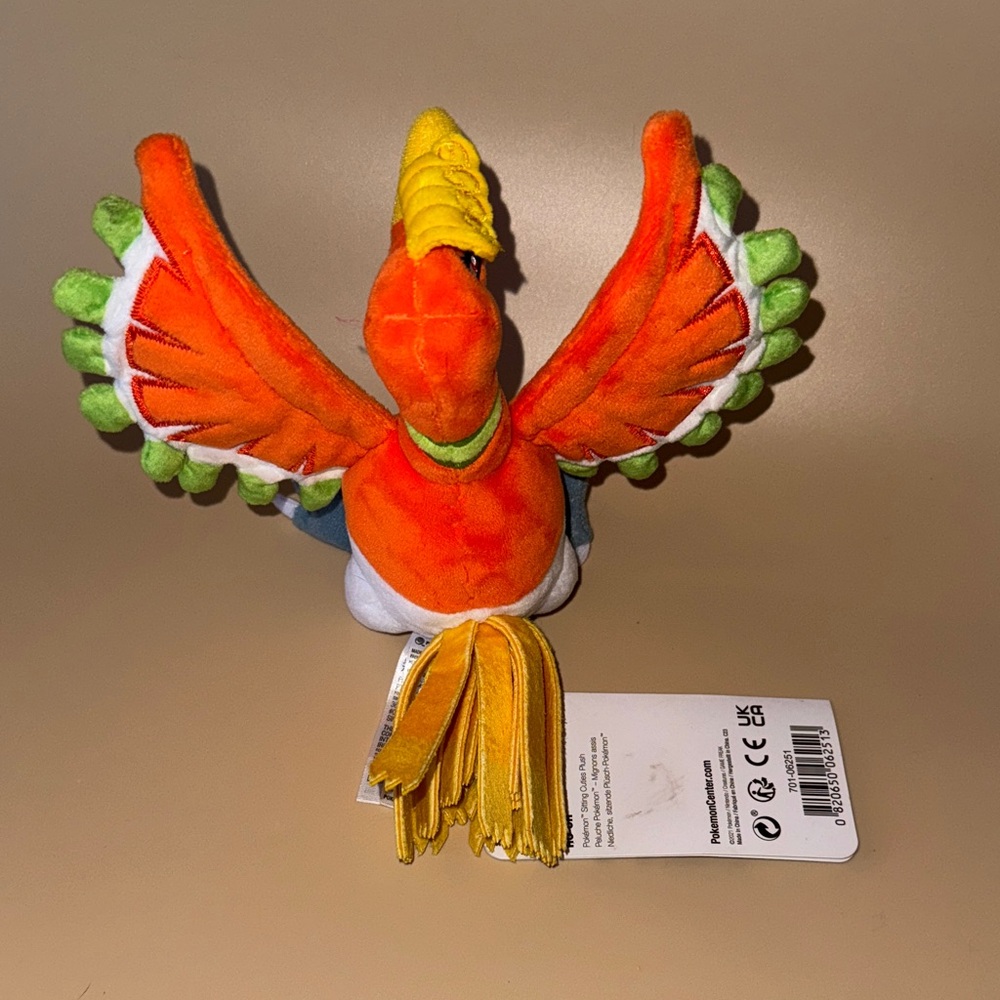 Ho-oh 250 PLUSH Pokemon Fit 6.5" Toy Pokemon Japan Original NEW WITH TAGS - Picture 3 of 6